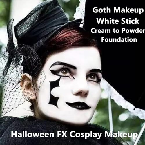 Black Face & Body Paint Stick - Full Coverage Halloween Cosplay Makeup - Non-Toxic & Washable - Variation: Black