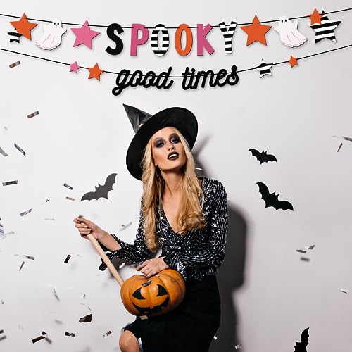 Halloween Ghost Banner - 41 Inch Pre-Strung Spooky Party Decorations