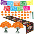Day of the Dead Decorations Set with Marigolds Banner & Table Runner