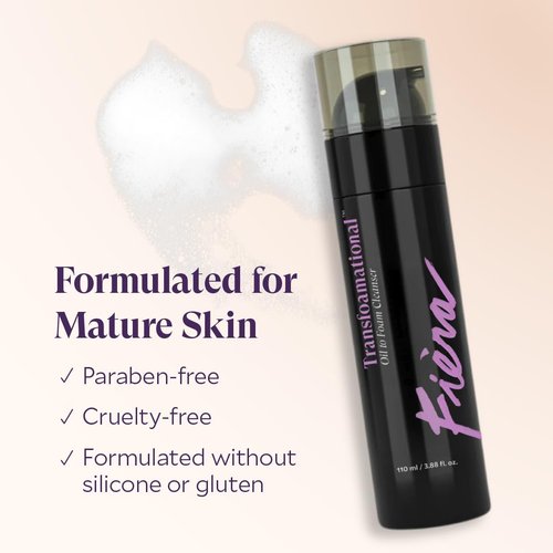 FIÈRA Oil to Foam Daily Facial Cleanser – Truffle Oil Complex, Fermented Plant Oils & Glycerin, Moisturizing and Nourishing, Soap-Free, Cruelty-Free, All Skin Types, 110ml 3.88 fl oz