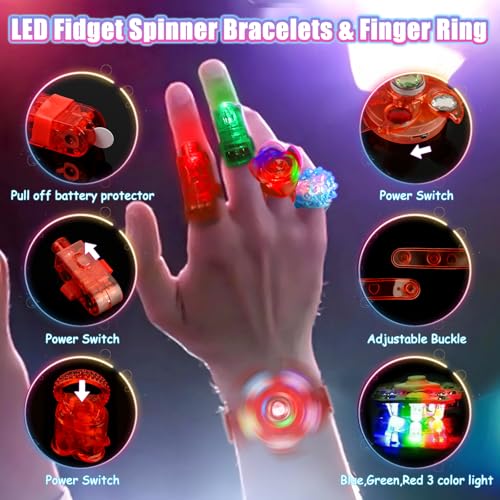 269PCS Glow in the Dark Party Supplies Kit for Kids & Adults - Neon Party Favors