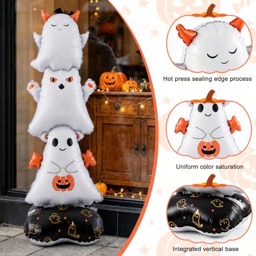 2pcs Halloween Ghost Balloons - 3.7Ft Self-Standing Giant Inflatable Ghost Decorations