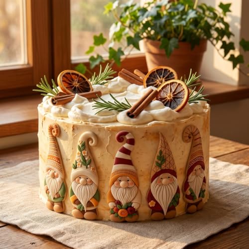 Christmas Gnome Silicone Mold Dwarf Fondant Chocolate Mold - Style N