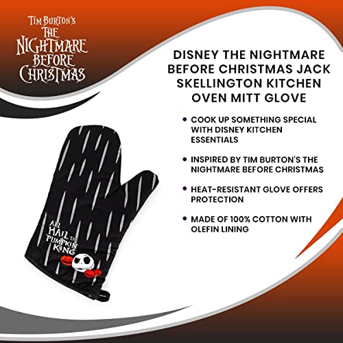 Halloween Jack Skellington Oven Mitt - Spooky Heat-Resistant Kitchen Glove