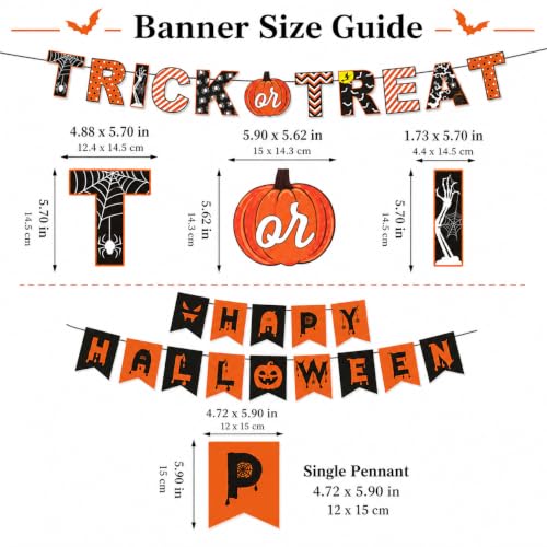Halloween Party Decorations Set with Banner Balloons & Ghost Lanterns