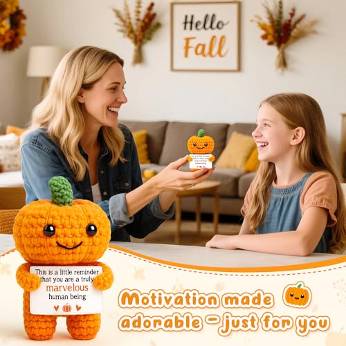 Handmade Crochet Pumpkin Basket for Fall & Halloween Gifts - Cozy Autumn Decor
