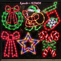 16-Inch Christmas Window Silhouette Lights - Wreath, Santa, Candy Cane & More - Durable Holiday Decor