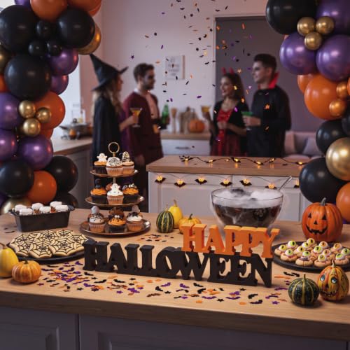 Halloween Wooden Sign Blocks - Happy Halloween Tabletop Decor - Variation of THIS listing