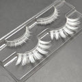 White Reusable False Eyelashes Anime Eye Makeup Accessory - 2 Pairs