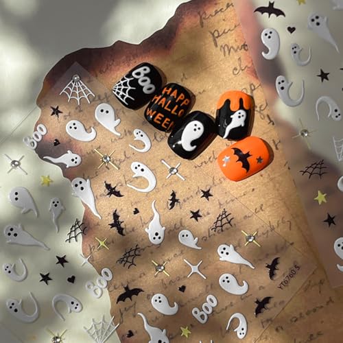 Halloween Nail Art Stickers Horror Gothic Decals - 3 Sheets - Variation of Halloween