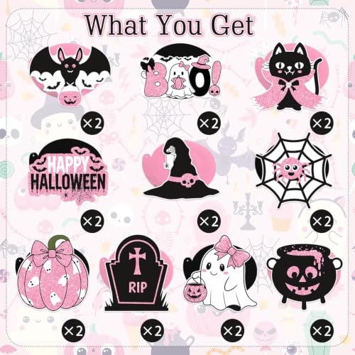 Pink Halloween Hanging Swirl Decorations - 40Pcs Party Ceiling Streamers