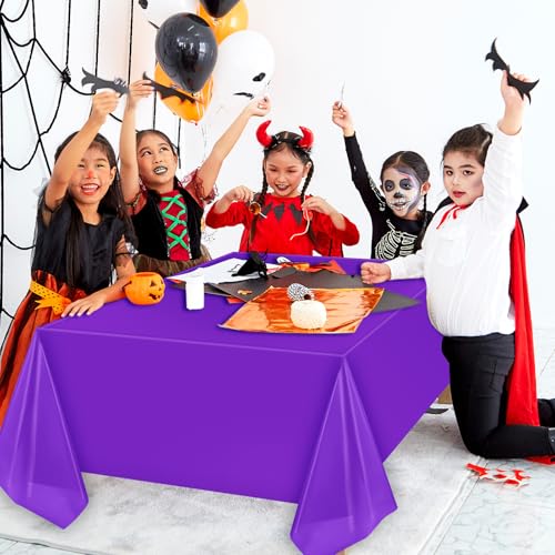 Halloween Tablecloth Set 54x108 Inches - 4 Pack Mix Colors - Festive Party Decor