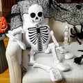 Halloween Skeleton Plush Pillow - 41 Inch Spooky Decor Skull Cushion