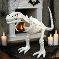 15.5-Inch Animated T-Rex Skeleton Halloween Decoration with Moving Jaw & LED Eyes