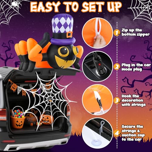 Halloween Inflatable Spider Car Decoration Kit - Spider Variation