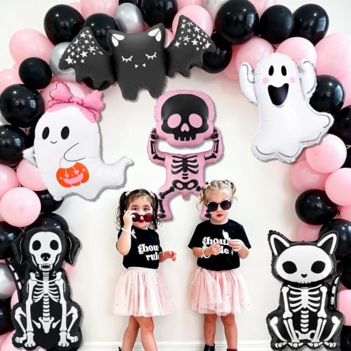 Halloween Ghost and Skull Balloons Set - Ghost Pet Variation