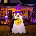 Halloween Inflatable Dog Yard Decoration with Pumpkin & LED Lights - Outdoor, 6.2 FT