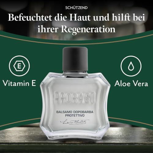 Proraso After Shave Balm with Aloe Vera & Vitamin E - Moisturizing & Soothing