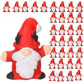 Mini Christmas Gnome Figurines with Deer - 60 Pcs Holiday Village Decorations