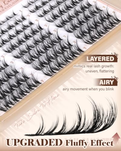 Wispy Fluffy Eyelash Clusters 8-14mm Spider Lash Pack of 160 - Natural Look