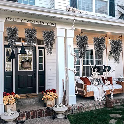 Artificial Hanging Wisteria Plants Set - Black & White, 4 Pack, 31.5 Inches