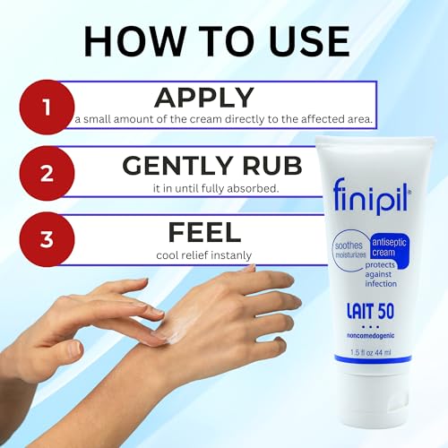 Post Hair Removal Antiseptic Cream - Soothes, Cools & Protects Skin, 1.5oz