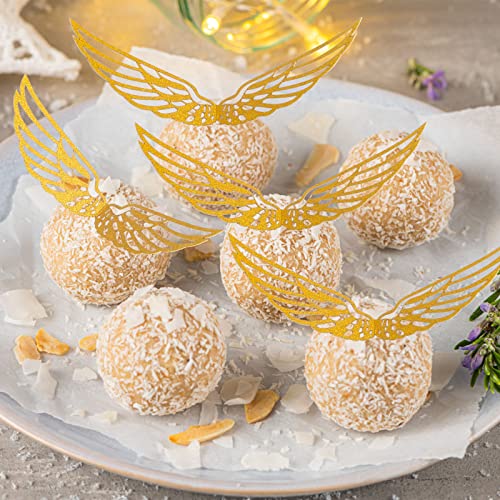 Golden Snitch Wings Chocolate Decorations 50 Pcs for Themed Parties