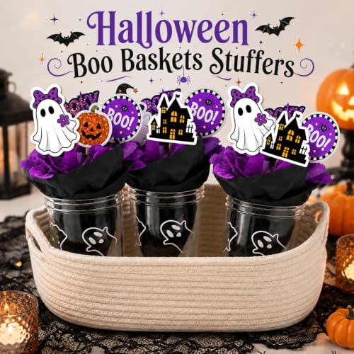 White Ghost Mason Jar Drink Cups Set - 24oz Halloween Tumblers with Lids & Straws