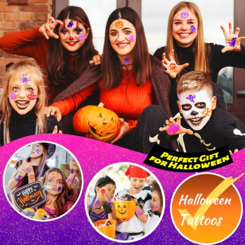 120 Pcs Glitter Halloween Temporary Tattoos for Kids - Halloween Variation