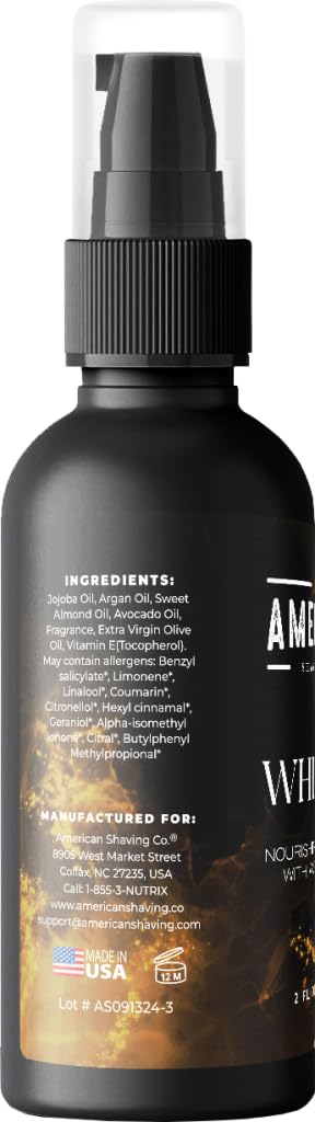 Whiskro Beard Oil for Men |100 % Pure Organic Avocado Oil | Non-Greasy Beard Conditioner & Softener | Natural Oil for Thicker, Fuller Beard| Premium Facial Hair Growth Products| US made