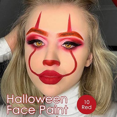 2pcs Red Face & Body Paint Stick - Matte Lipstick Eyeblack Makeup - Red