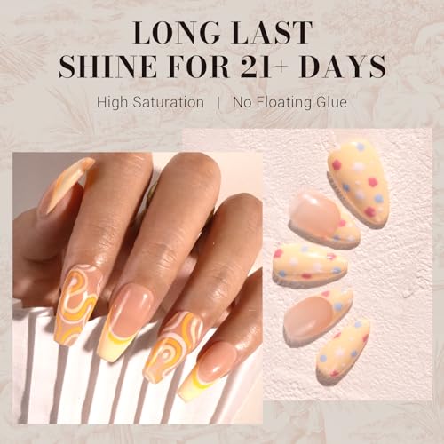 Milky Yellow Gel Nail Polish - Macaron Color UV Soak Off 15ML - Creamy Yellow - Variation A