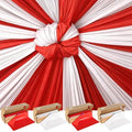 Heavy-Duty Plastic Tablecloth Roll 100FT x 54IN with Slide Cutter - White/Red Variation
