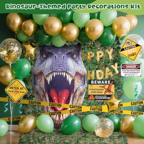 Halloween Dinosaur Trunk or Treat Car Decorations Kit - 13 Pieces, Reusable & Car-Safe