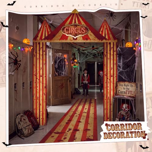Carnival Circus Tent Decorations Party Set - Halloween Horror Variation