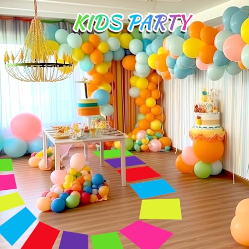Candy Theme PVC Floor Stickers Pathway - 30 Pieces, 19.7 x 13.8 Inch, Land Party Decor
