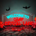 Neon Sign for Wall Decor Horror Movie Halloween Room Party - Crystal Lake Design