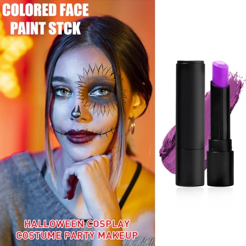 High Pigmented Matte Lipstick & Face Body Paint Stick - Waterproof & Fast Dry - Blue - Variation 07