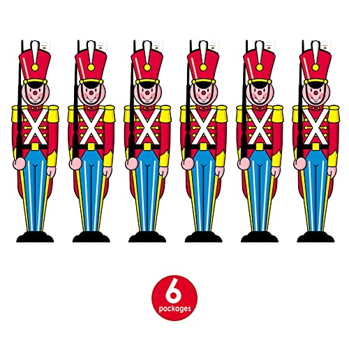 Toy Soldier Cutouts Set - 6 Pieces, 35.5 Inches Tall Christmas Wall Decor