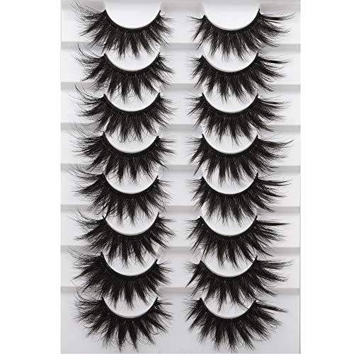 False Eyelashes 9D Cat Eye Volume Faux Mink 20mm - 8 Pairs, Pack of 1 - Variation of THIS listing