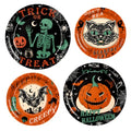 Halloween Paper Plate Set - 48 Pack with Vintage Designs - Halloween