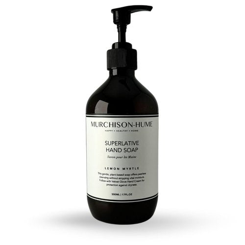 Murchison-Hume Lemon Myrtle Hand Soap - Plant-Based Formula with Refillable Pump | Soft, Hydrated Hands | 16 fl oz