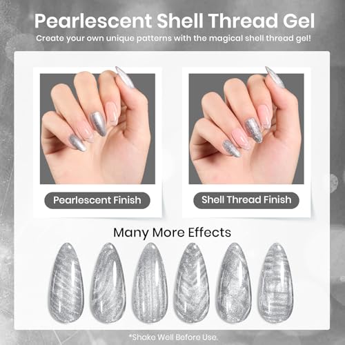 Pearl Silver Glitter Gel Nail Polish - Long Lasting Sparkle & Shimmer - 15ML - Silver Dancefloor Variation