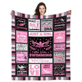 Swimming Blanket for Girls Women Kids Teens - 60x50 Plush Throw Gift