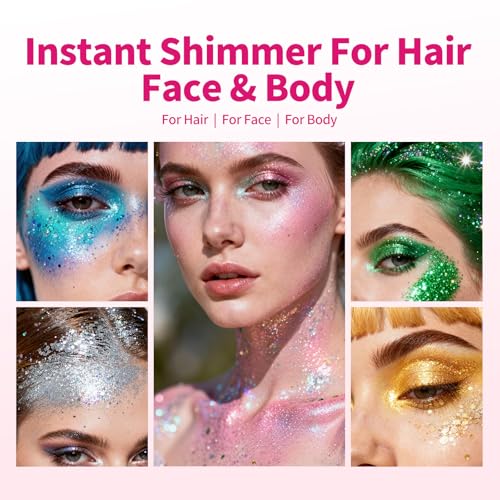 SEVICH Glitter Stick for Hair, Face & Body - Waterproof Silver 15g