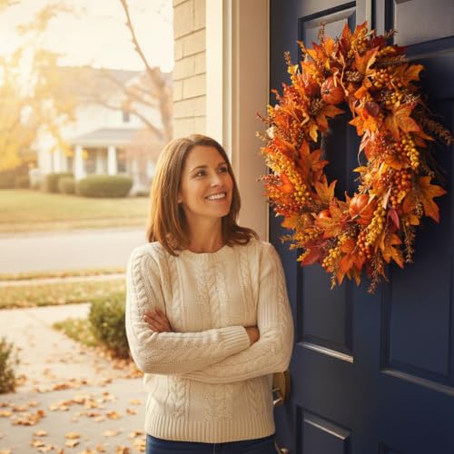 Heavy Duty Black Wreath Hanger Over-the-Door Hook for Seasonal Decorations
