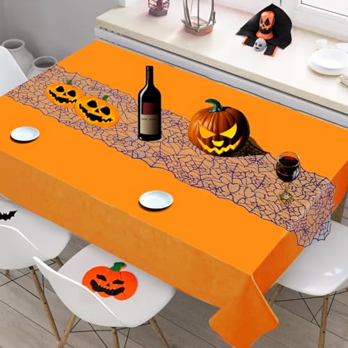 Purple Lace Spider Web Table Runner - 13x72 Inch Halloween Decor - Variation of THIS listing