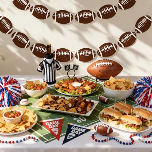Football Party Decorations Banner - Brown, 24-Pendant Game Day Wall Decor