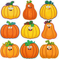 Fall Pumpkin Cutouts Decorations for Classroom & Party - Face Variation - 45 Pcs