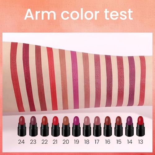 Mini Matte Lipstick Set - 12 Colors Waterproof Long Lasting Lip Balm for Women - Variation Set02
